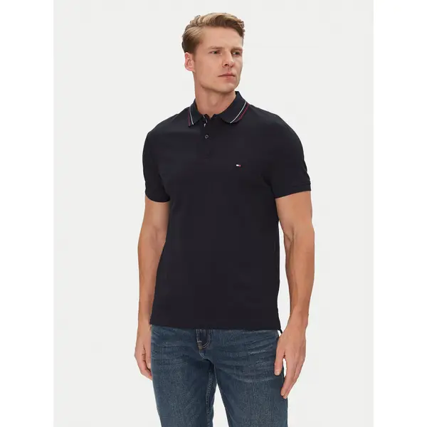 Tommy Hilfiger Tommy Hilfiger Polo Placket Interest MW0MW38459 Tamnoplava Regular Fit