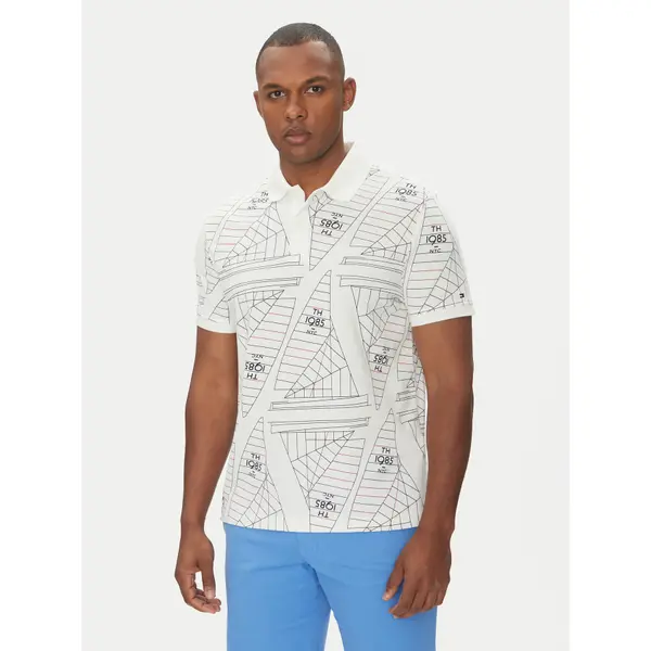Tommy Hilfiger Tommy Hilfiger Polo Sailing MW0MW39309 Écru Regular Fit