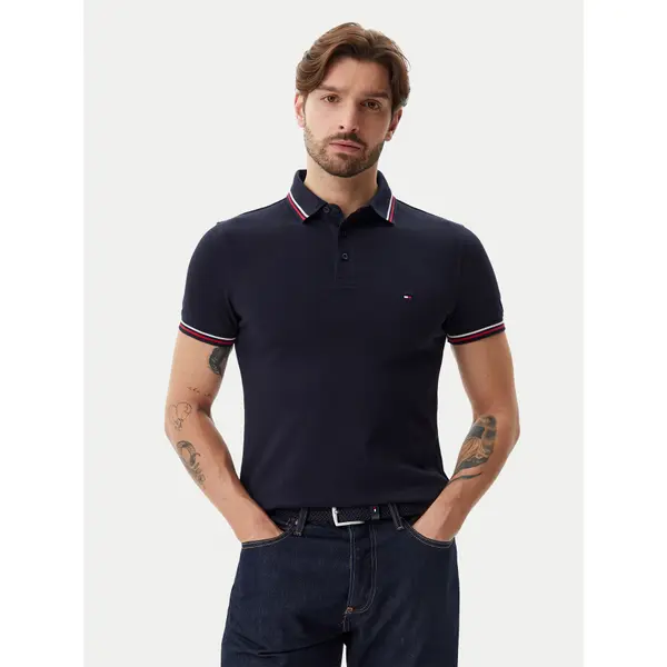 Tommy Hilfiger Tommy Hilfiger Polo Tipped MW0MW37346 Tamnoplava Slim Fit