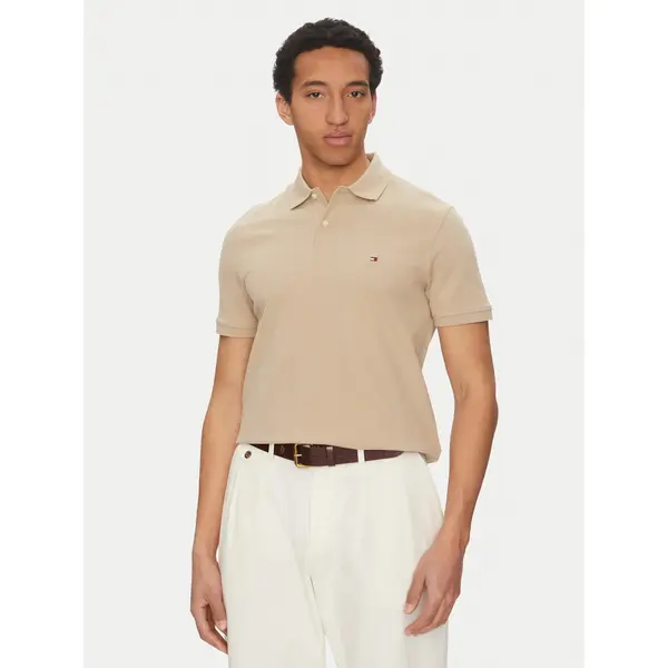 Tommy Hilfiger Tommy Hilfiger Polo Vertical MW0MW38951 Bež Regular Fit