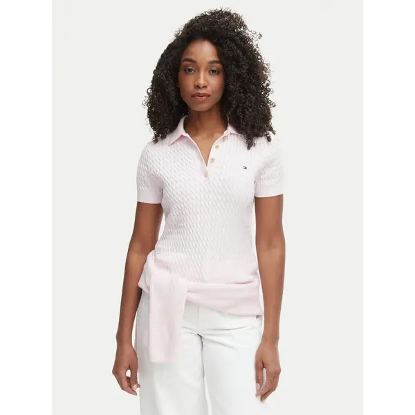 Tommy Hilfiger Tommy Hilfiger Polo WW0WW41474 Ružičasta Regular Fit