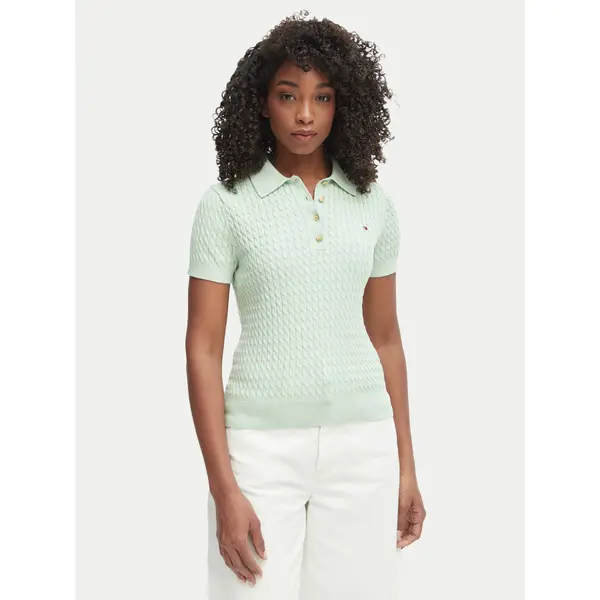 Tommy Hilfiger Tommy Hilfiger Polo WW0WW41474 Zelena Regular Fit