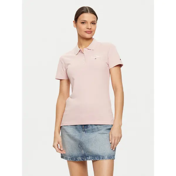 Tommy Hilfiger Tommy Hilfiger Polo WW0WW43930 Ružičasta Slim Fit