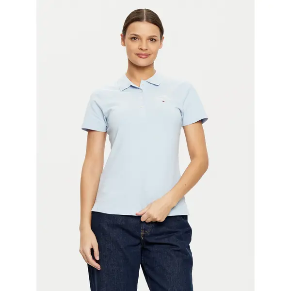 Tommy Hilfiger Tommy Hilfiger Polo WW0WW43930 Svijetloplava Slim Fit