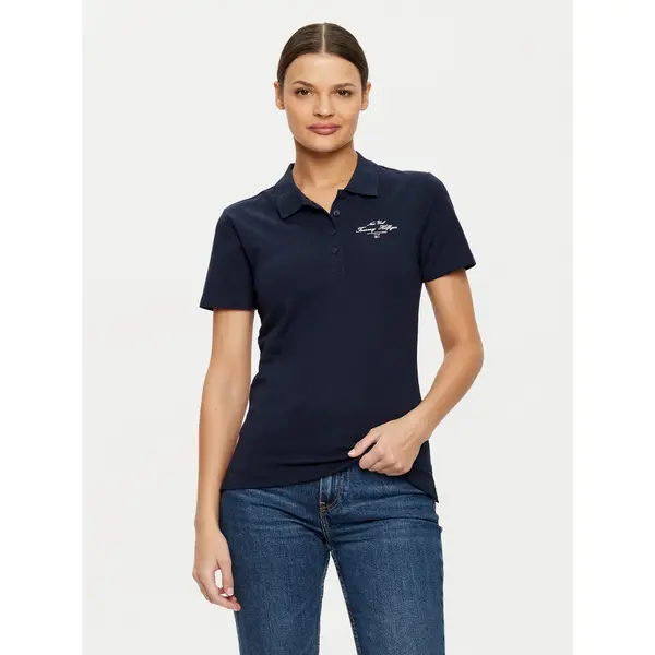 Tommy Hilfiger Tommy Hilfiger Polo WW0WW43930 Tamnoplava Slim Fit
