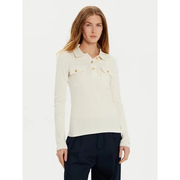 Tommy Hilfiger Tommy Hilfiger Polo WW0WW45308 Écru Slim Fit