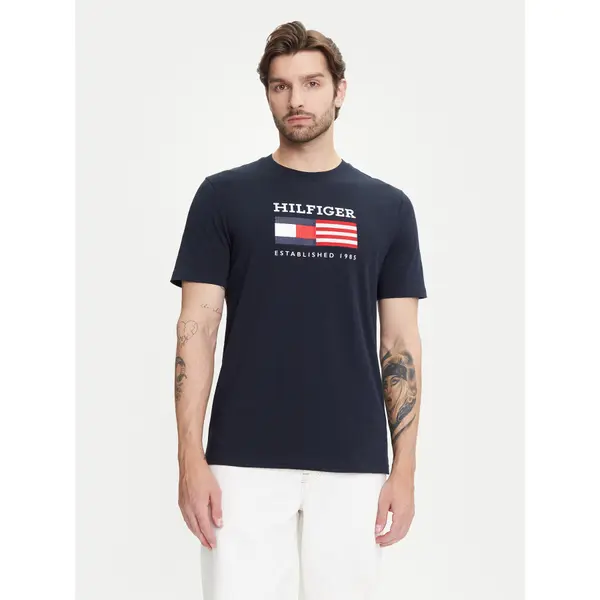 Tommy Hilfiger Tommy Hilfiger T-shirt American Monotype MW0MW39843 Tamnoplava Regular Fit