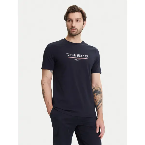 Tommy Hilfiger Tommy Hilfiger T-shirt Brand Love MW0MW40324 Tamnoplava Regular Fit