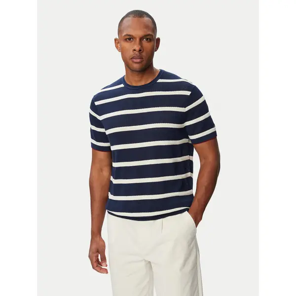 Tommy Hilfiger Tommy Hilfiger T-shirt Breton MW0MW43942 Tamnoplava Regular Fit