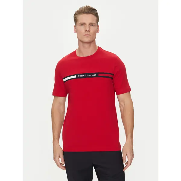 Tommy Hilfiger Tommy Hilfiger T-shirt Chest Insert MW0MW36498 Crvena Regular Fit