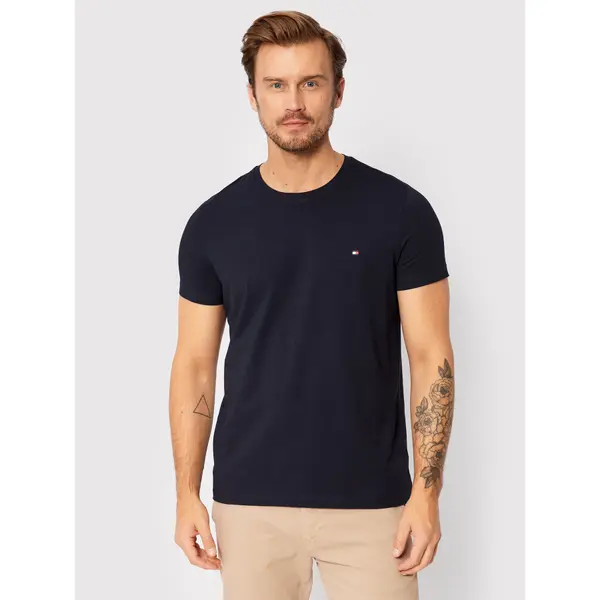 Tommy Hilfiger Tommy Hilfiger T-shirt Core Stretch MW0MW27539 Tamnoplava Slim Fit