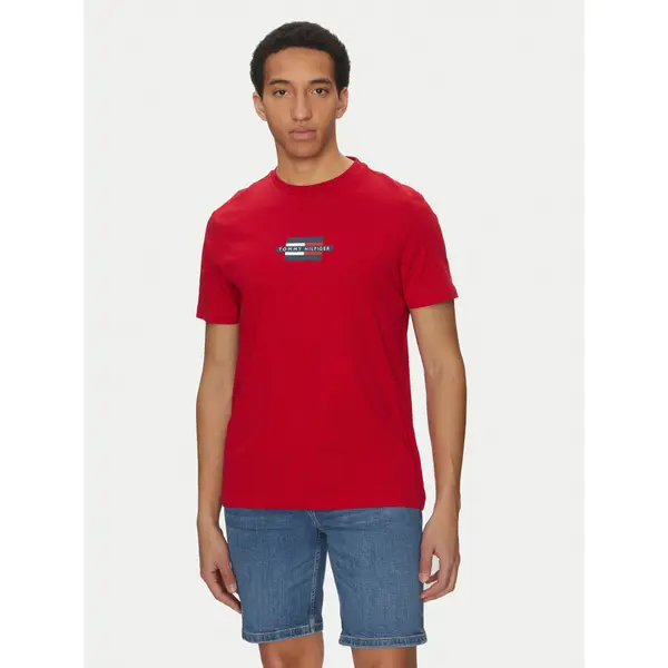 Tommy Hilfiger Tommy Hilfiger T-shirt Flag Box MW0MW38636 Crvena Regular Fit