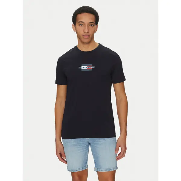 Tommy Hilfiger Tommy Hilfiger T-shirt Flag Box MW0MW38636 Tamnoplava Regular Fit