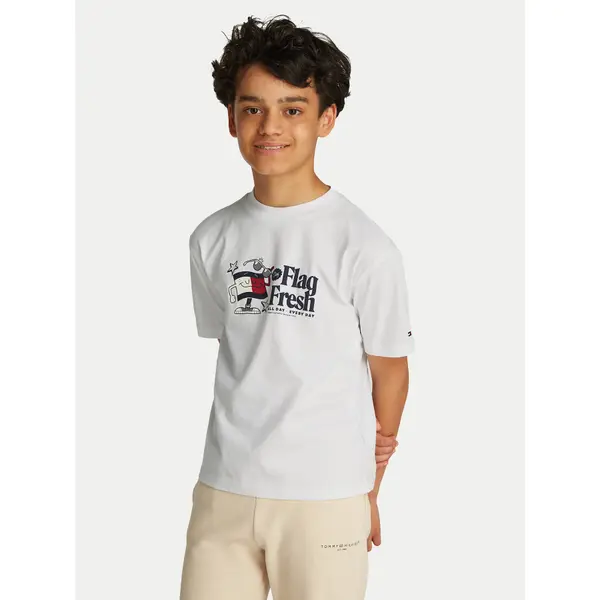 Tommy Hilfiger Tommy Hilfiger T-shirt Flag Fun KB0KB09354 S Bijela Regular Fit