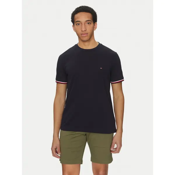 Tommy Hilfiger Tommy Hilfiger T-shirt Global Stripe MW0MW38630 Tamnoplava Regular Fit
