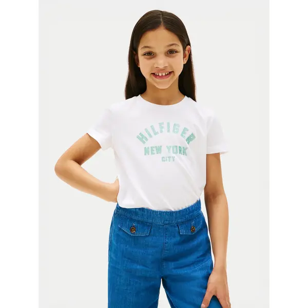 Tommy Hilfiger Tommy Hilfiger T-shirt Graphic KG0KG08813 Bijela Regular Fit
