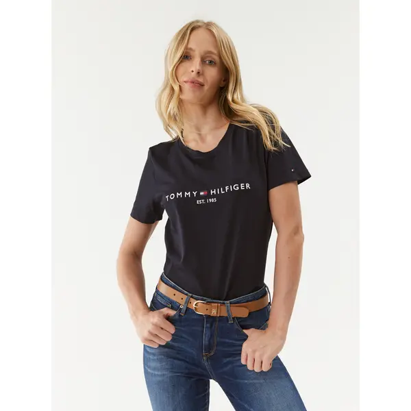 Tommy Hilfiger Tommy Hilfiger T-shirt Heritage C-Nk WW0WW31999 Tamnoplava Regular Fit