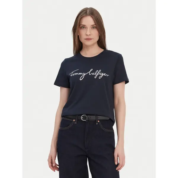 Tommy Hilfiger Tommy Hilfiger T-shirt Heritage Graphic Tee WW0WW24967 Tamnoplava Regular Fit