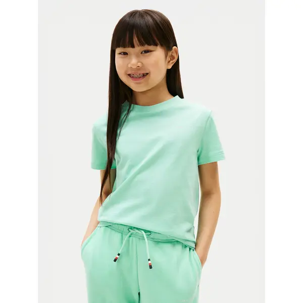 Tommy Hilfiger Tommy Hilfiger T-shirt KS0KS00594 Zelena Regular Fit