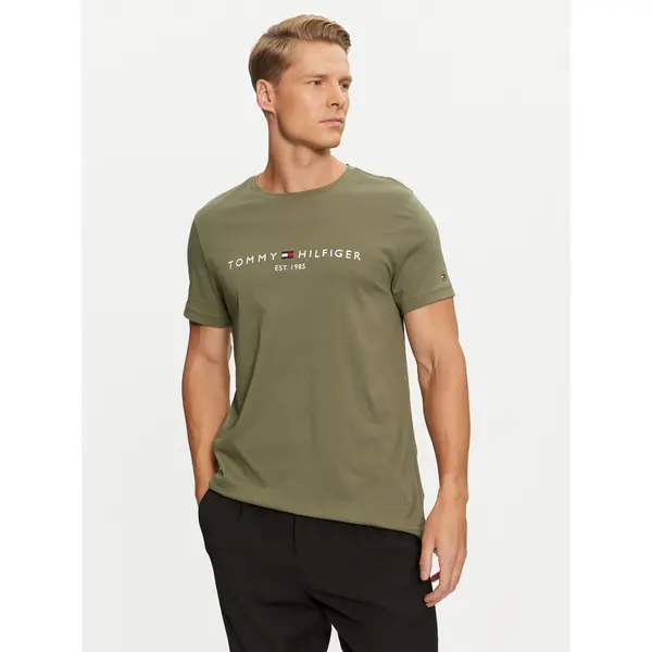 Tommy Hilfiger Tommy Hilfiger T-shirt Logo MW0MW11797 Zelena Regular Fit