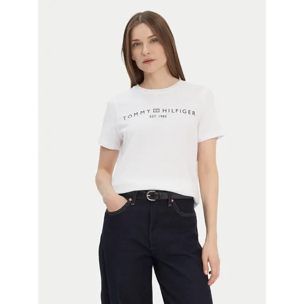 Tommy Hilfiger Tommy Hilfiger T-shirt Logo WW0WW40276 Bijela Regular Fit