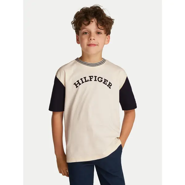 Tommy Hilfiger Tommy Hilfiger T-shirt Monotype Graphic KB0KB09360 Bež Regular Fit