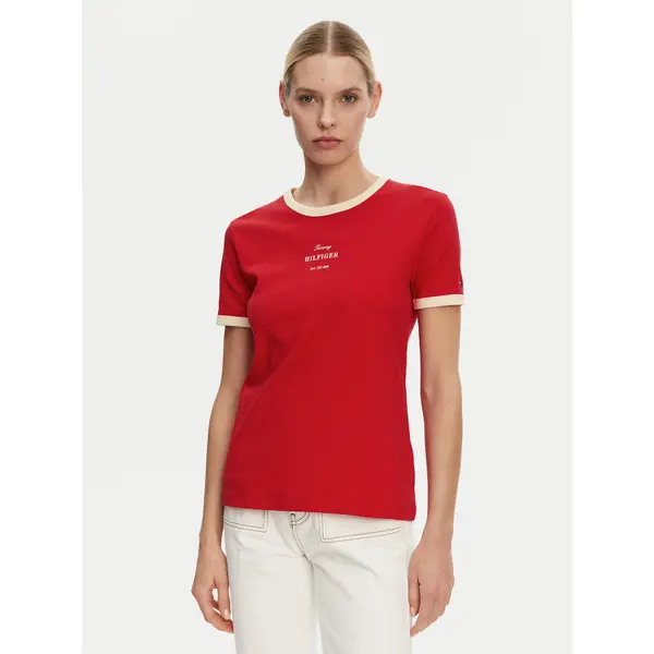 Tommy Hilfiger Tommy Hilfiger T-shirt Monotype WW0WW44586 Crvena Regular Fit