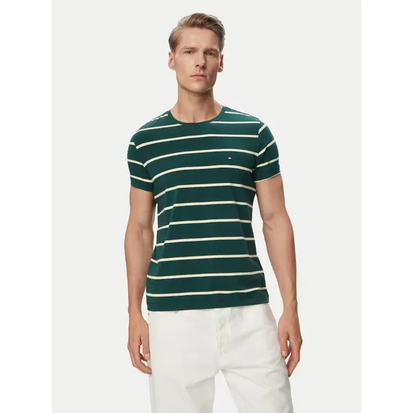 Tommy Hilfiger Tommy Hilfiger T-shirt MW0MW10800 Zelena Slim Fit