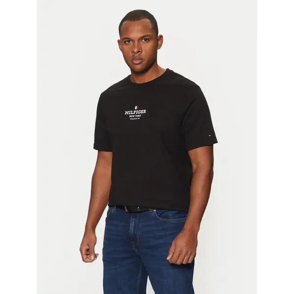 Tommy Hilfiger Tommy Hilfiger T-shirt MW0MW38980 Crna Regular Fit