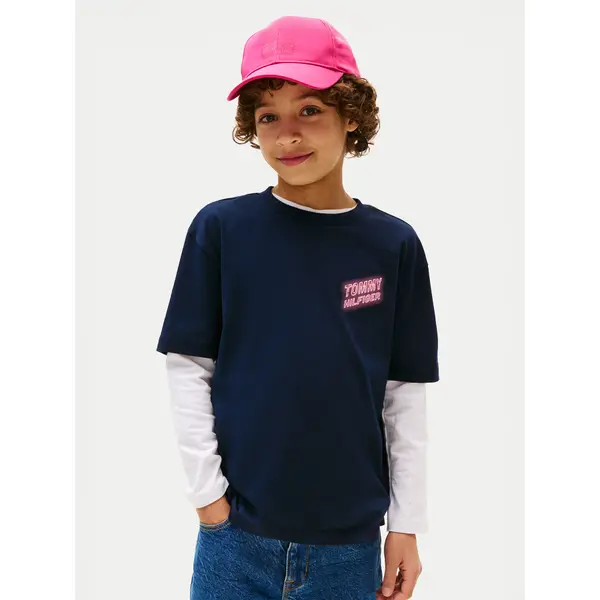 Tommy Hilfiger Tommy Hilfiger T-shirt Neon Graphic KB0KB09849 Tamnoplava Regular Fit