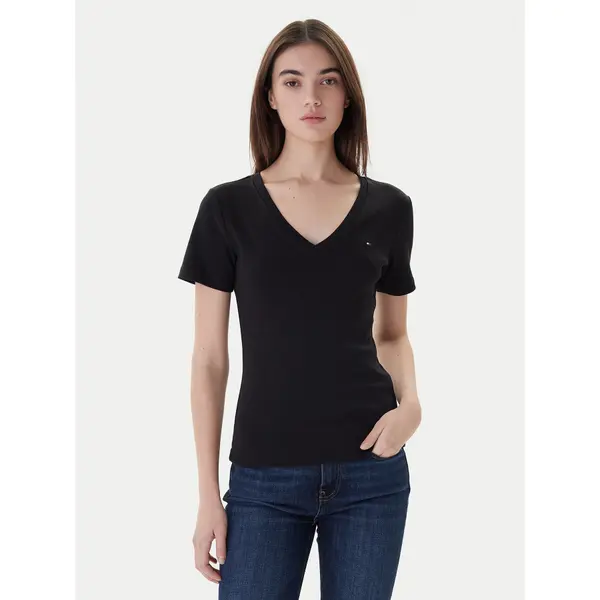 Tommy Hilfiger Tommy Hilfiger T-shirt New Cody WW0WW40584 Crna Slim Fit