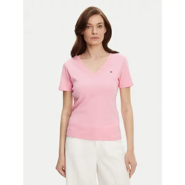 Tommy Hilfiger Tommy Hilfiger T-shirt New Cody WW0WW40584 Ružičasta Slim Fit