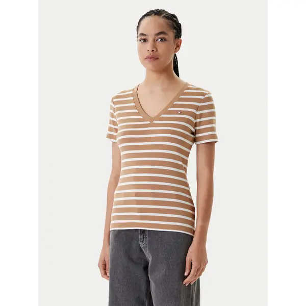 Tommy Hilfiger Tommy Hilfiger T-shirt New Cody WW0WW40584 Smeđa Slim Fit