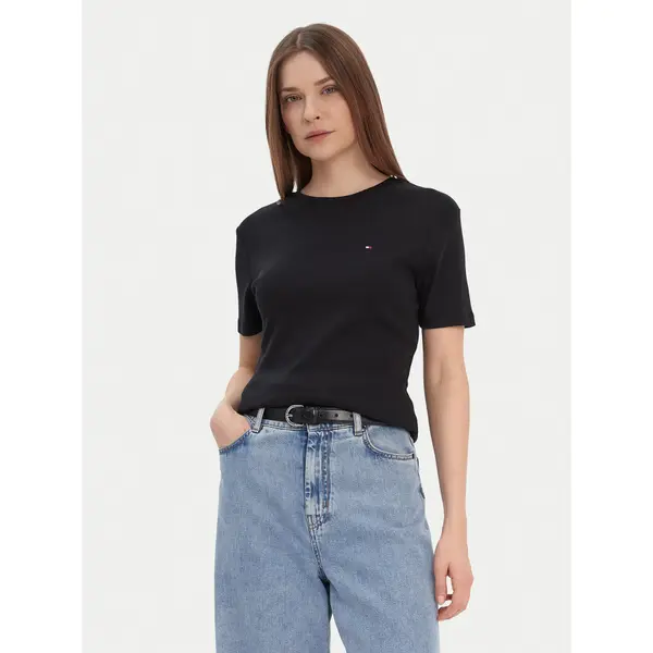 Tommy Hilfiger Tommy Hilfiger T-shirt New Cody WW0WW40587 Crna Slim Fit