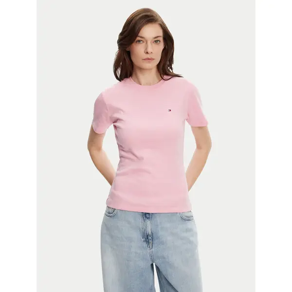 Tommy Hilfiger Tommy Hilfiger T-shirt New Cody WW0WW40587 Ružičasta Slim Fit