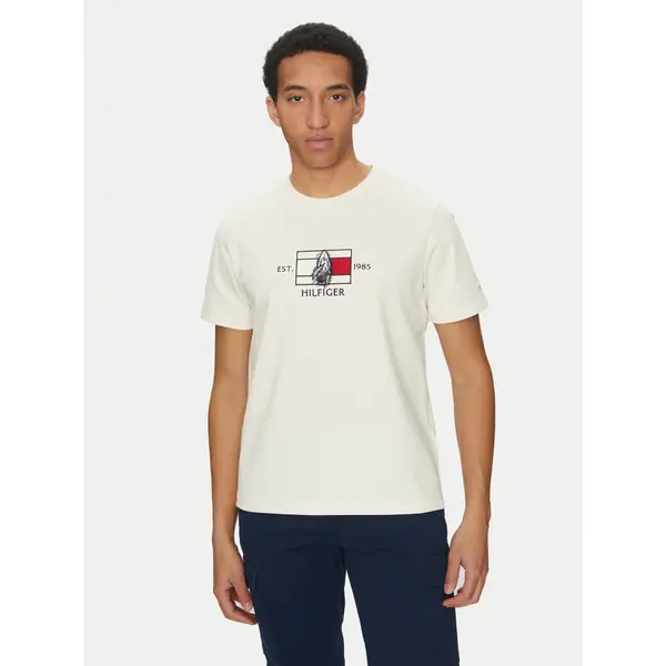 Tommy Hilfiger Tommy Hilfiger T-shirt Sailing MW0MW38628 Écru Regular Fit