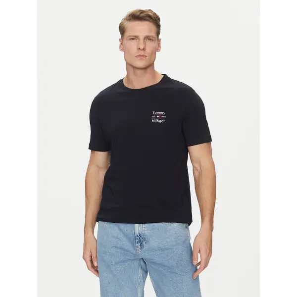 Tommy Hilfiger Tommy Hilfiger T-shirt Stack MW0MW38622 Tamnoplava Regular Fit