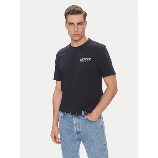 Tommy Hilfiger Tommy Hilfiger T-shirt Stack MW0MW39355 Tamnoplava Regular Fit