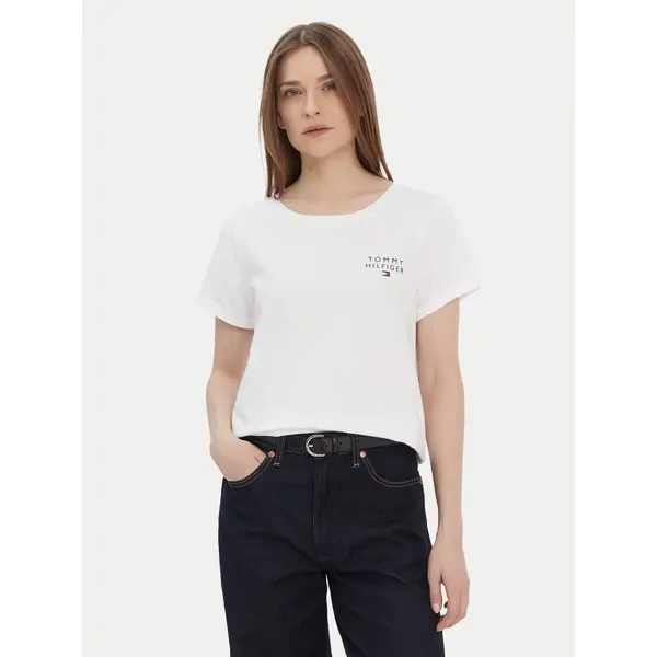 Tommy Hilfiger Tommy Hilfiger T-shirt UW0UW04525 Bijela Relaxed Fit