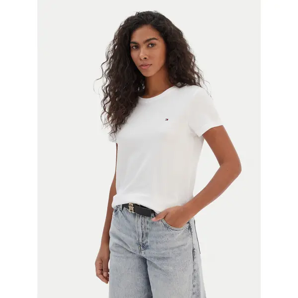 Tommy Hilfiger Tommy Hilfiger T-shirt WW0WW22043 Bijela Regular Fit