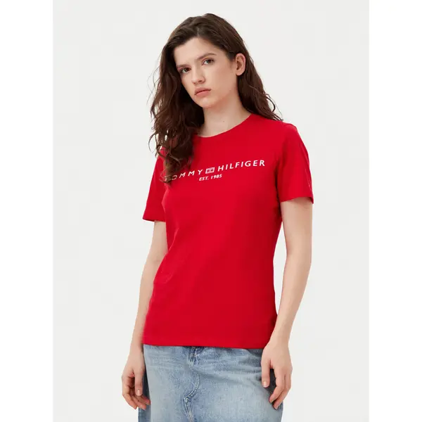 Tommy Hilfiger Tommy Hilfiger T-shirt WW0WW40276 Crvena Regular Fit