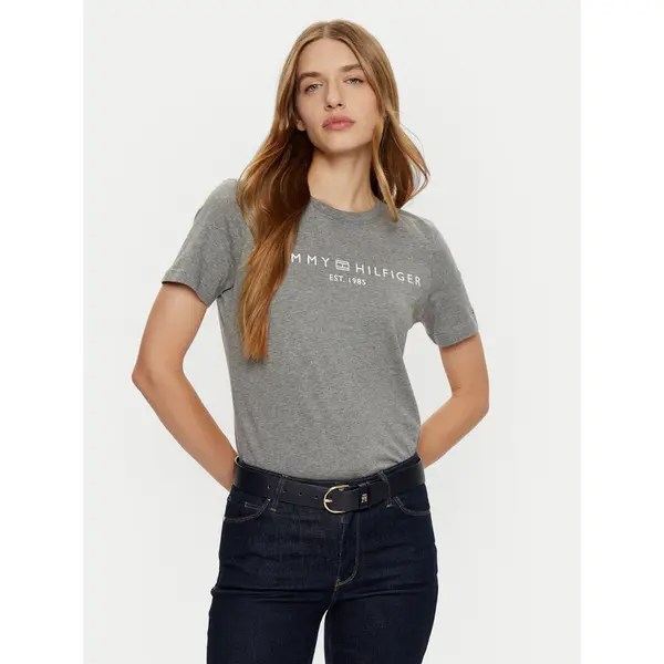 Tommy Hilfiger Tommy Hilfiger T-shirt WW0WW40276 Siva Regular Fit
