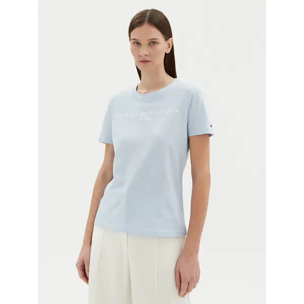 Tommy Hilfiger Tommy Hilfiger T-shirt WW0WW40276 Svijetloplava Regular Fit