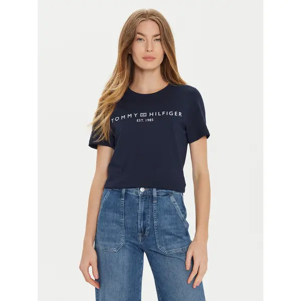 Tommy Hilfiger Tommy Hilfiger T-shirt WW0WW40276 Tamnoplava Regular Fit