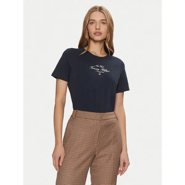 Tommy Hilfiger Tommy Hilfiger T-shirt WW0WW43895 Tamnoplava Regular Fit