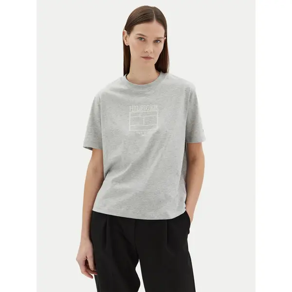 Tommy Hilfiger Tommy Hilfiger T-shirt WW0WW45525 Siva Relaxed Fit