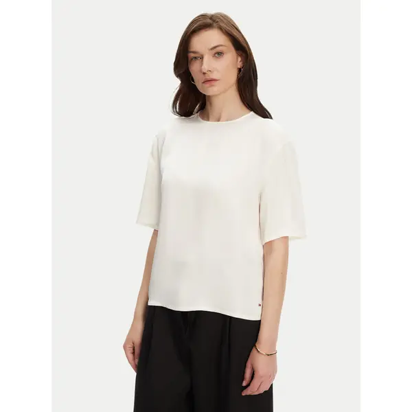 Tommy Hilfiger Tommy Hilfiger T-shirt WW0WW45900 Écru Relaxed Fit