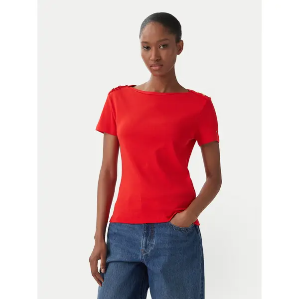 Tommy Hilfiger Tommy Hilfiger T-shirt WW0WW49250 Crvena Slim Fit
