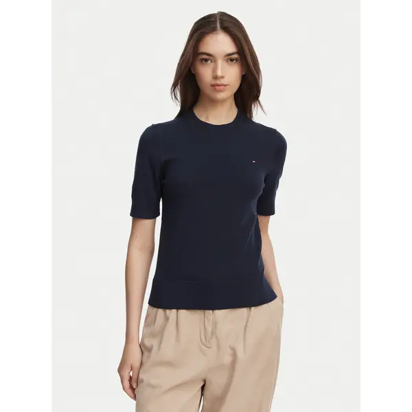 Tommy Hilfiger Tommy Hilfiger T-shirt WW0WW49705 Tamnoplava Slim Fit