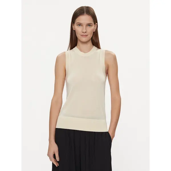 Tommy Hilfiger Tommy Hilfiger Top Md Lyocell Silk Blend Vest WW0WW40980 Žuta Regular Fit